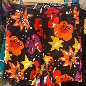 Men's Floral Black Shorts